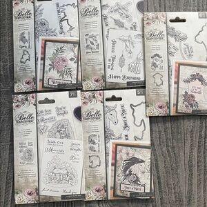 Crafters Companion set of 5 packages stamps and dies. New